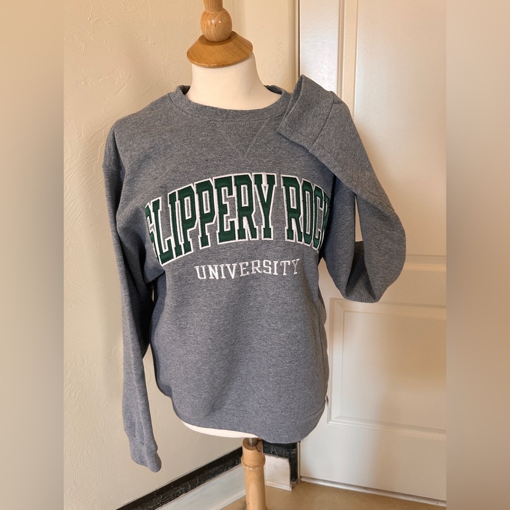 Russell Athletic Slippery Rock University Sweatshirt Gray M College Crew - Picture 4 of 6